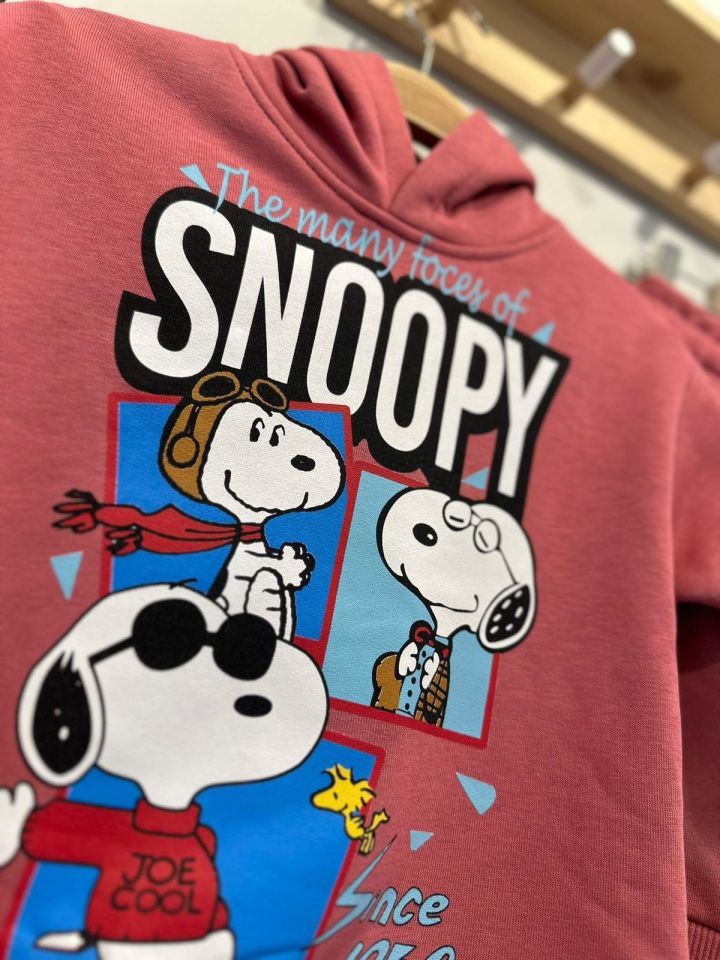 Snoopy Kapüşonlü Kışlık Takım