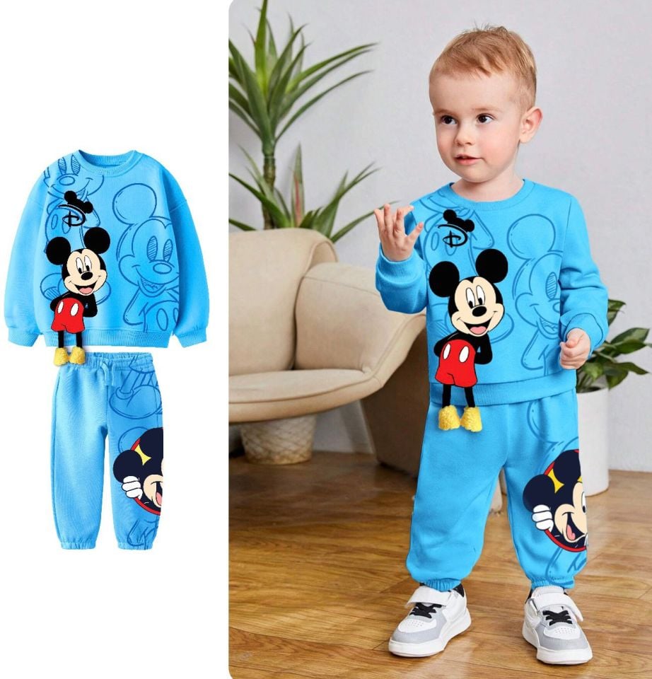 Mavi Mickey Mouse 3 Boyutlu Sallanan Bacak Detaylı Takım