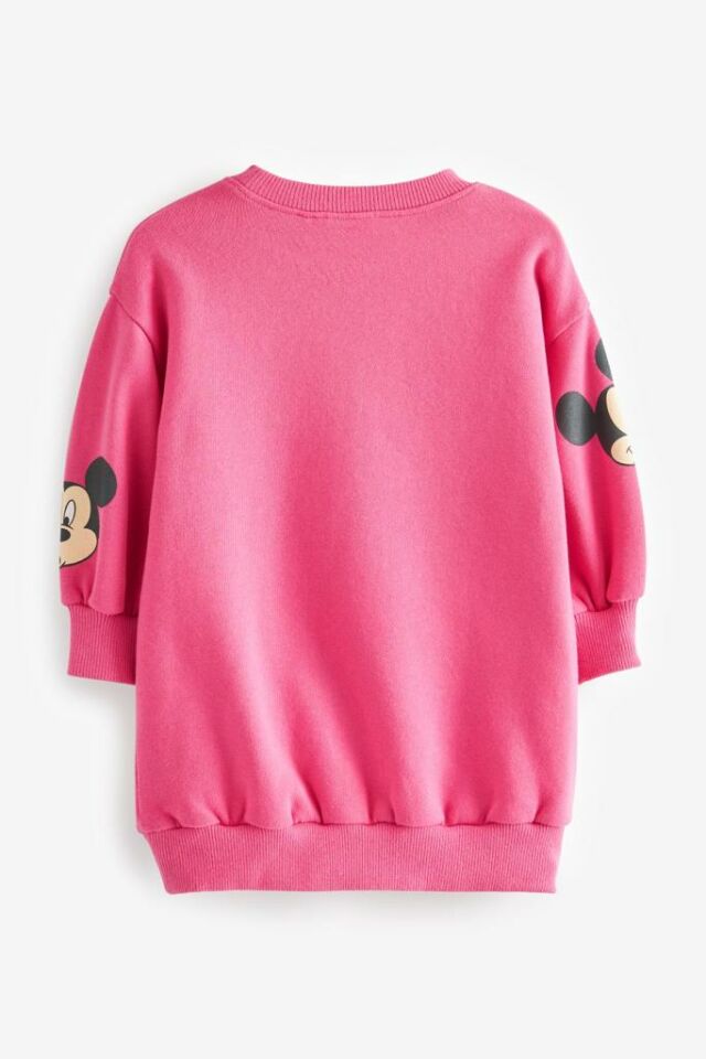 Pembe Minnie Mouse Baskılı Elbise