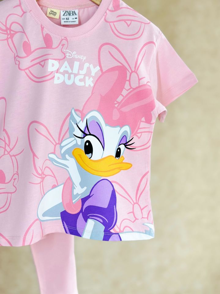 Pembe Daisy Duck Kurdele Baskılı Baharlık Takım