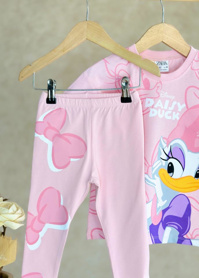 Pembe Daisy Duck Kurdele Baskılı Baharlık Takım