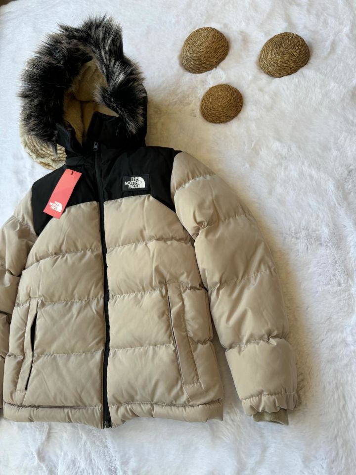 Bej İçi Dolgulu Şişme Mont