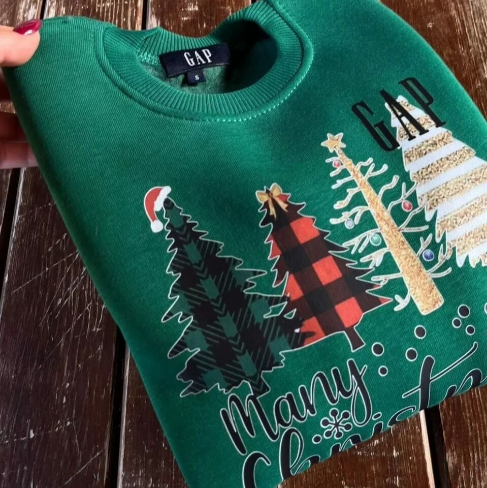 Yılbaşı Üç Ağaçlı Sweatshirt