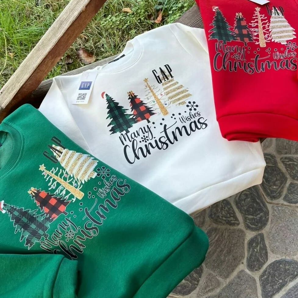 Yılbaşı Üç Ağaçlı Sweatshirt