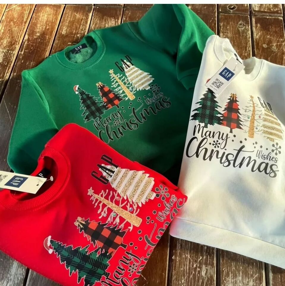 Yılbaşı Üç Ağaçlı Sweatshirt