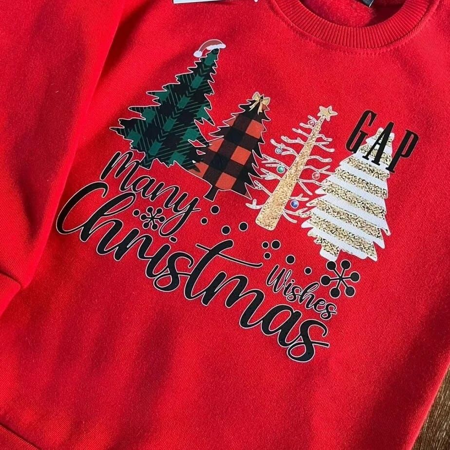 Yılbaşı Üç Ağaçlı Sweatshirt
