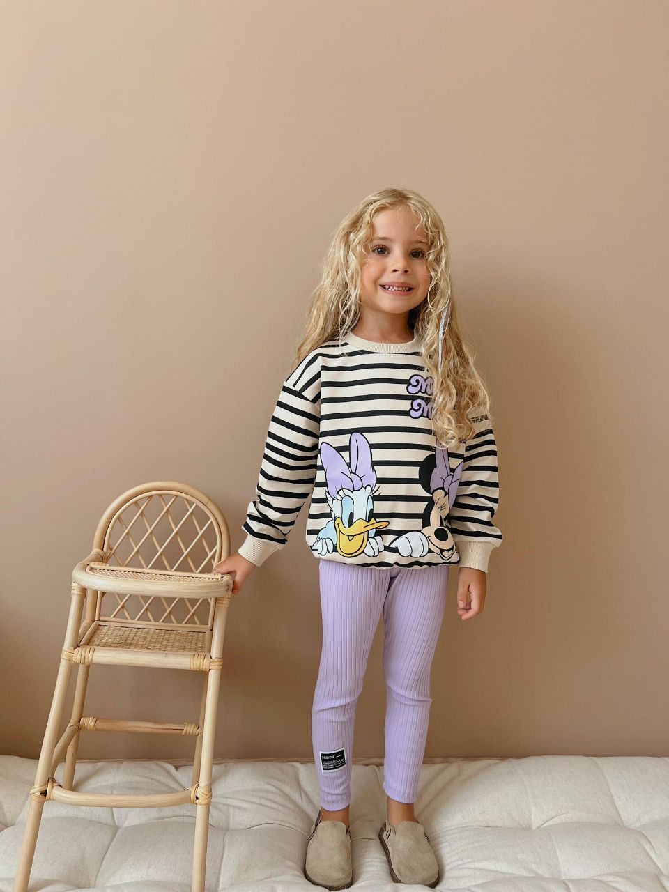 Minnie Mouse & Daisy Duck Lila Uzun Taytlı Takım