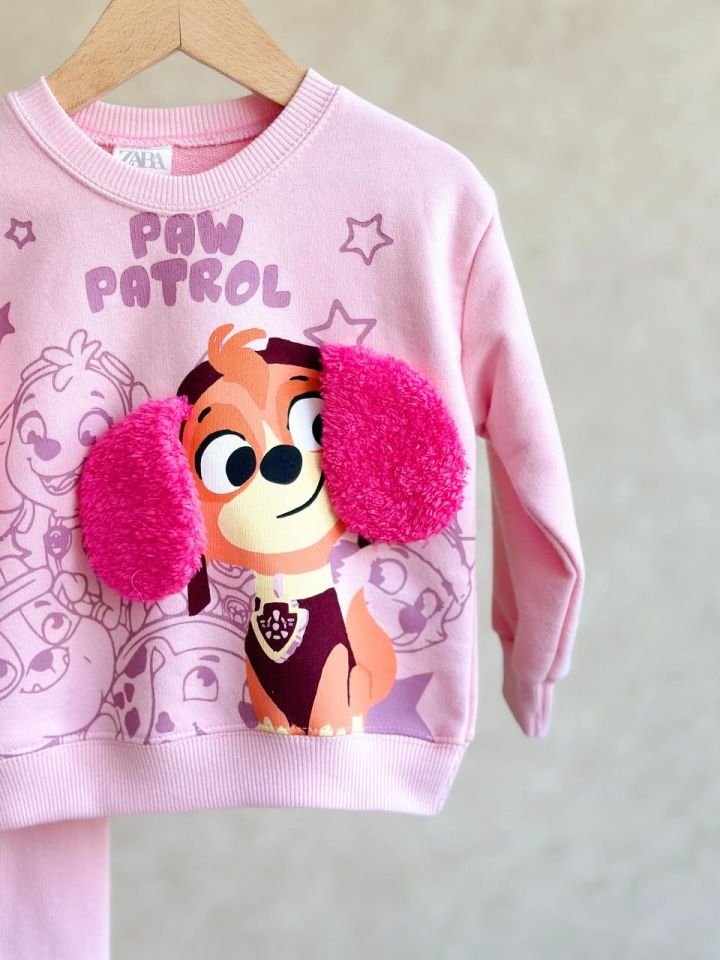 Pembe Kulak Detaylı Paw Patrol Takım