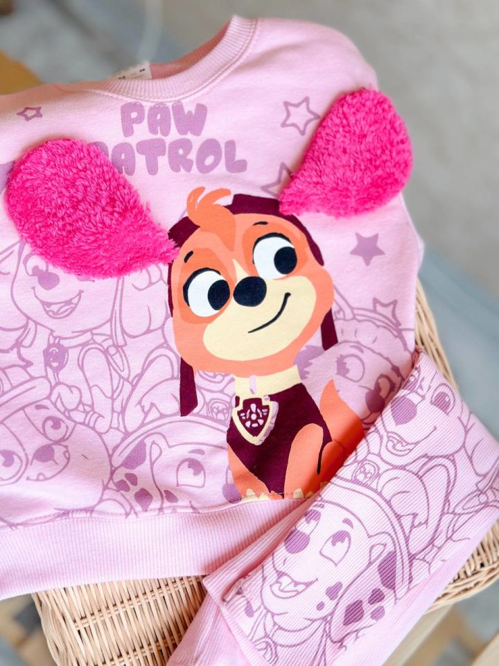 Pembe Kulak Detaylı Paw Patrol Takım