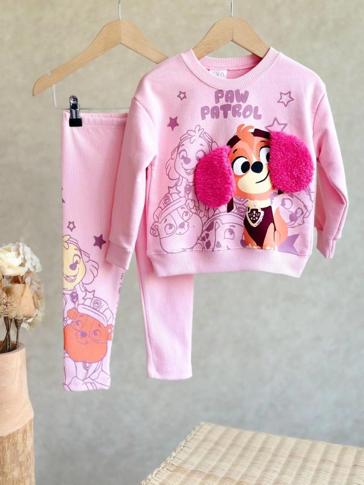 Pembe Kulak Detaylı Paw Patrol Takım
