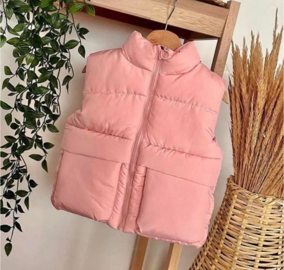 Pembe Ön Cep Detaylı Şişme Yelek