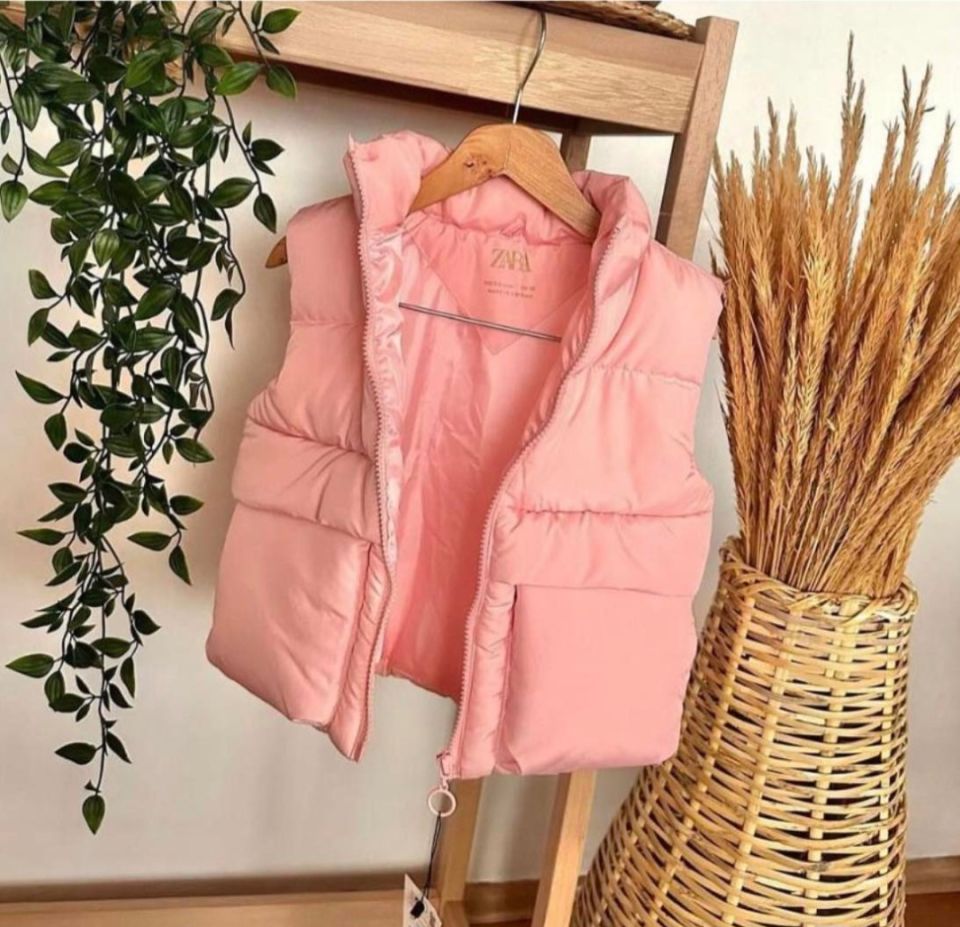 Pembe Ön Cep Detaylı Şişme Yelek
