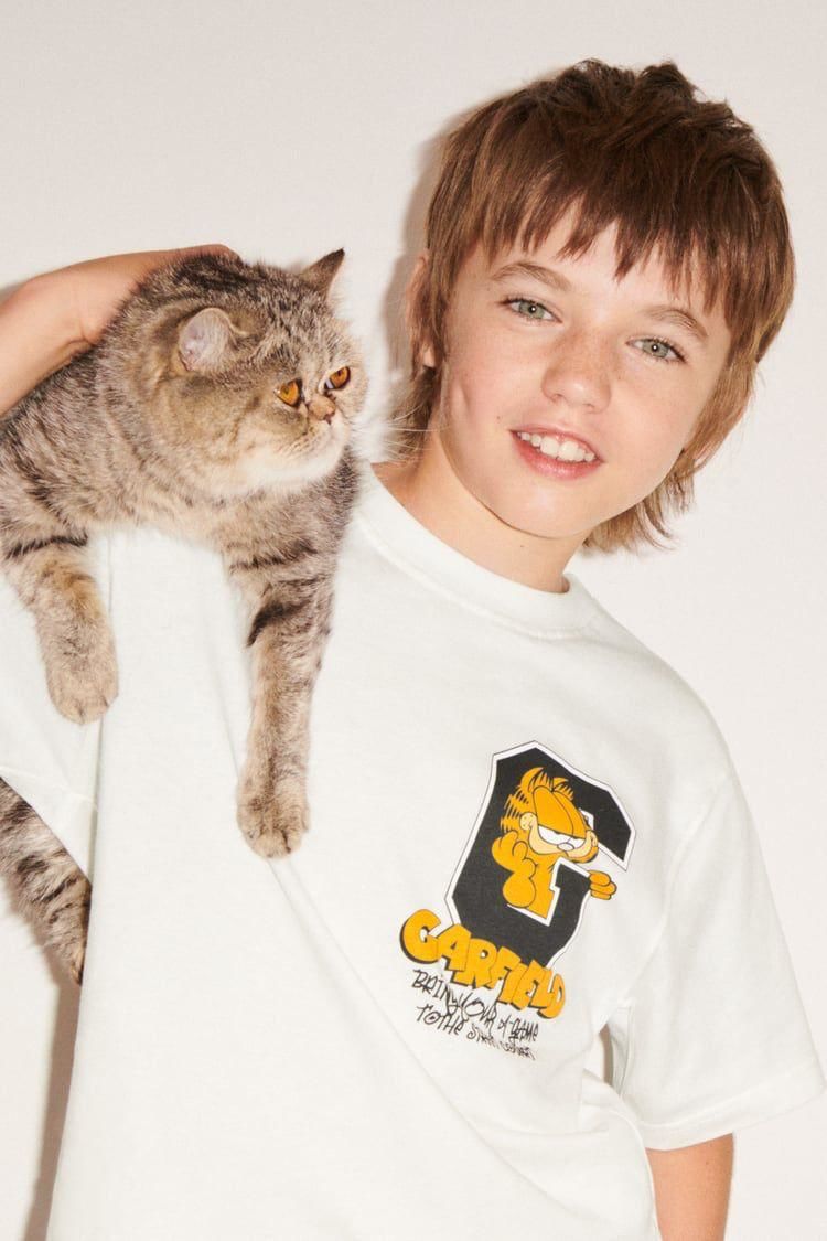 Siyah Beyaz Garfield Yazlık Takım