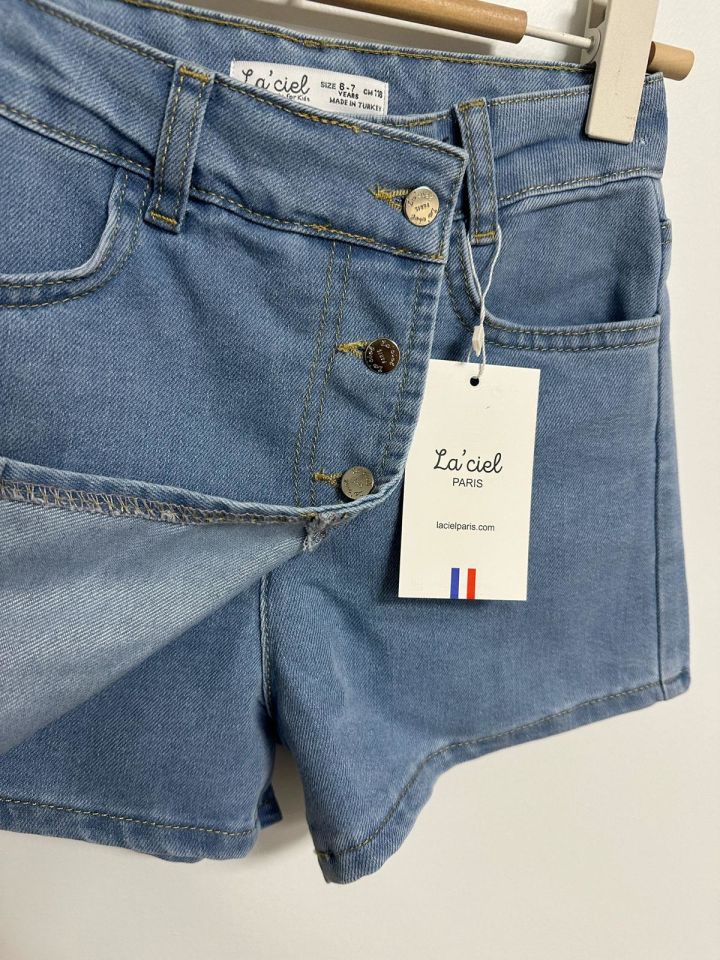 La'ciel Paris Mavi Denim Şort Etek