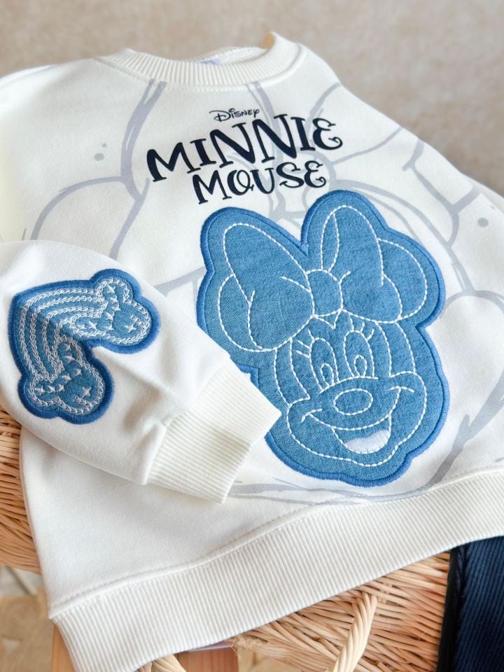 Minnie Mouse Nakış İşlemeli Taytlı Takım