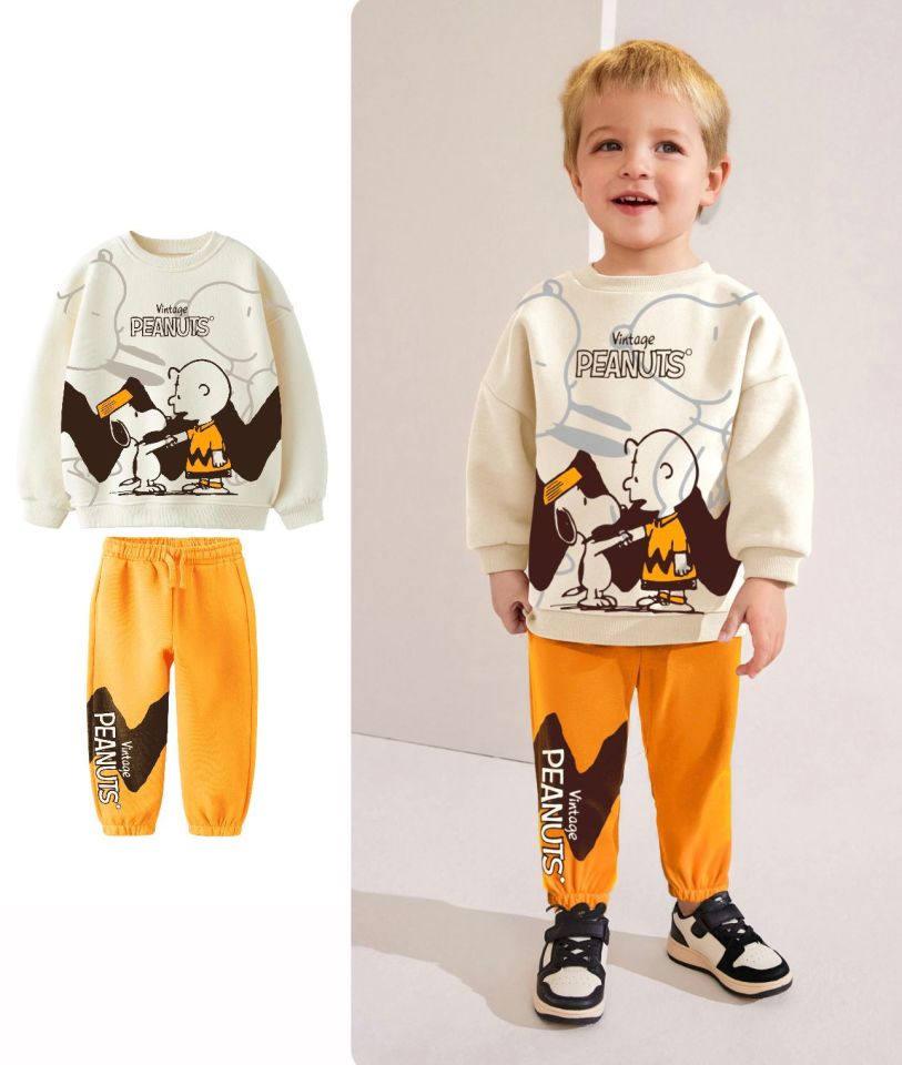 Turuncu Ekru Peanuts Snoopy Takım