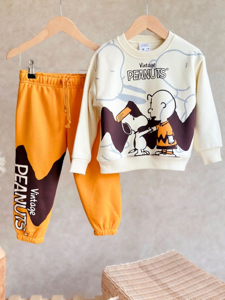 Turuncu Ekru Peanuts Snoopy Takım
