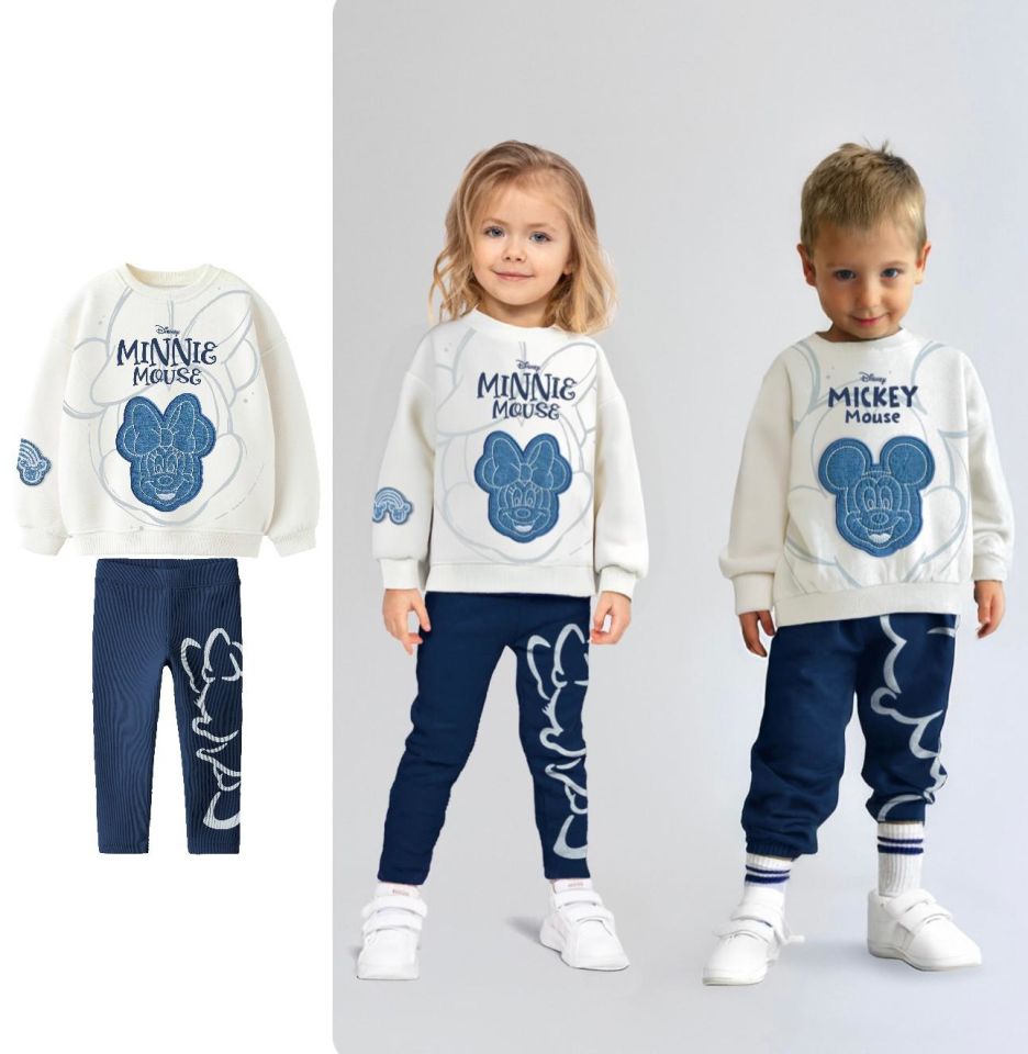 Mickey Mouse Nakış İşlemeli Takım