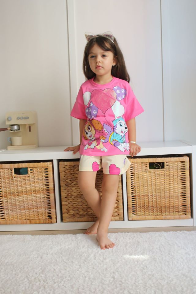 Paw Patrol Pembe Kalpli Şortlu Takım