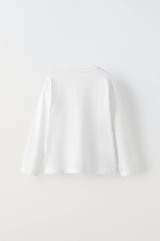 La’ciel Paris %100 Pamuk Basic Uzun Kollu Beyaz Tshirt