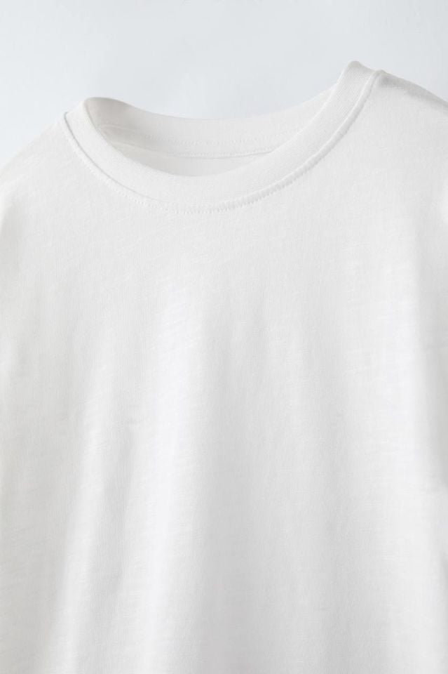 La’ciel Paris %100 Pamuk Basic Uzun Kollu Beyaz Tshirt