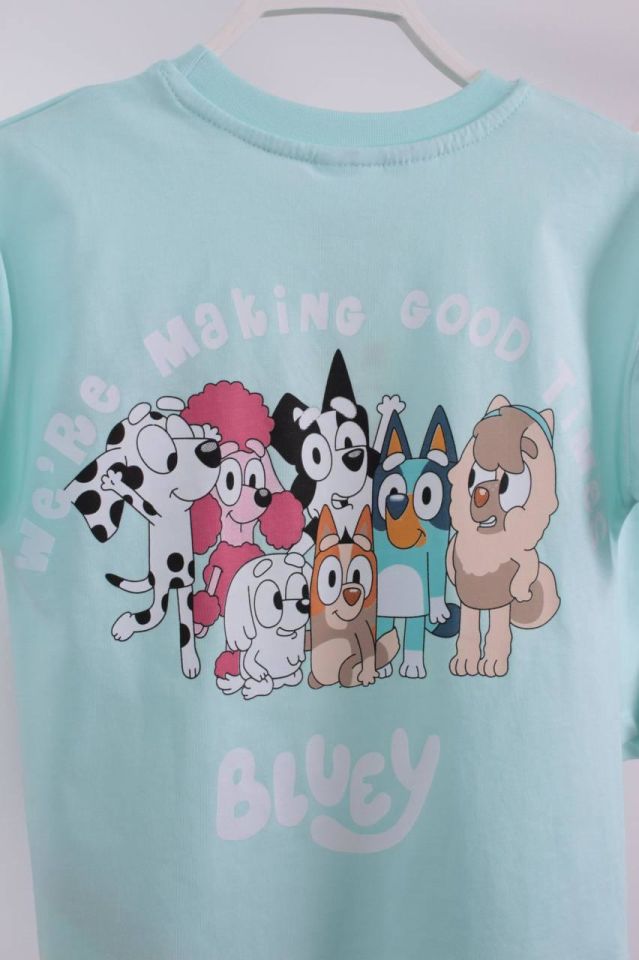 Turkuaz Bluey Şortlu Takım