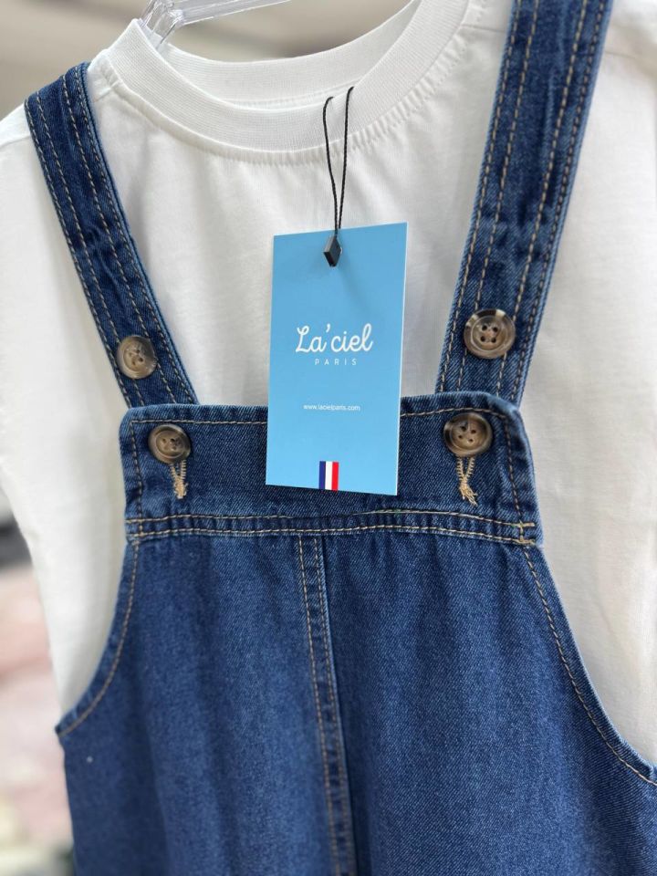 La'ciel Paris Unisex Yumuşak Kot Salopet