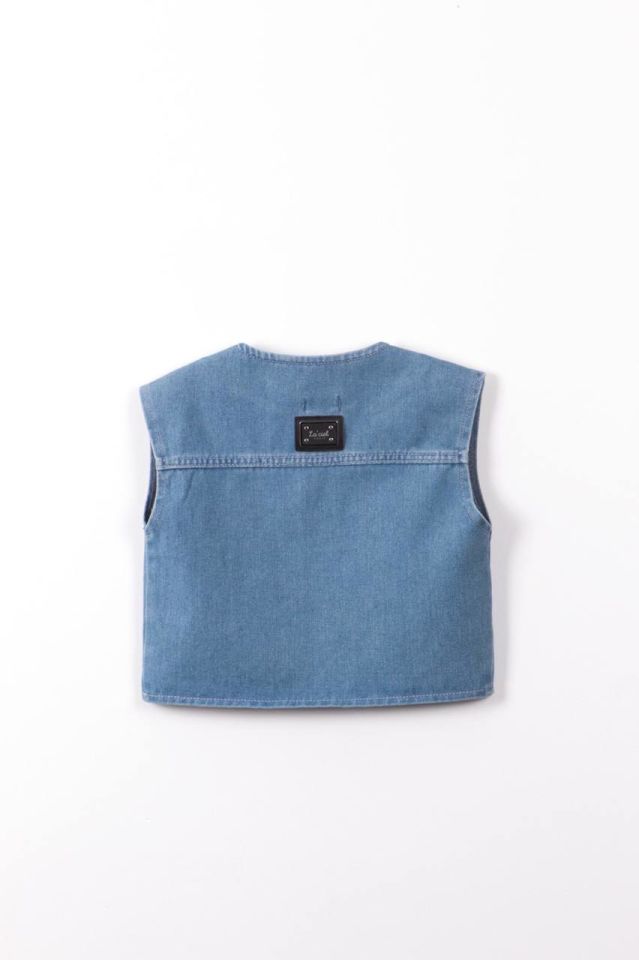 La'ciel Paris Unisex Mavi Kot Yelek