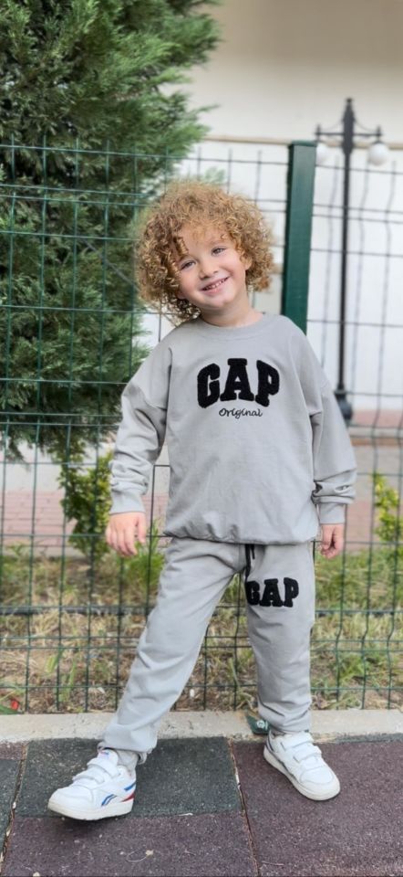 Gri Süzüne Logo Nakışlı Kışlık Takım