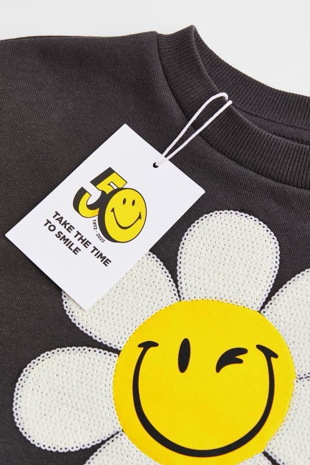 Siyah Papatya Pul İşlemeli Şardonlu Sweatshirt