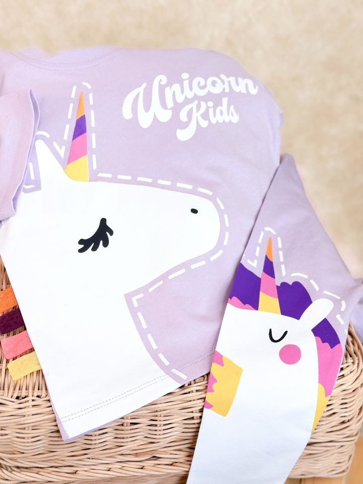 Unicorn Baskılı 3 Boyutlu Lila Baharlık Takım