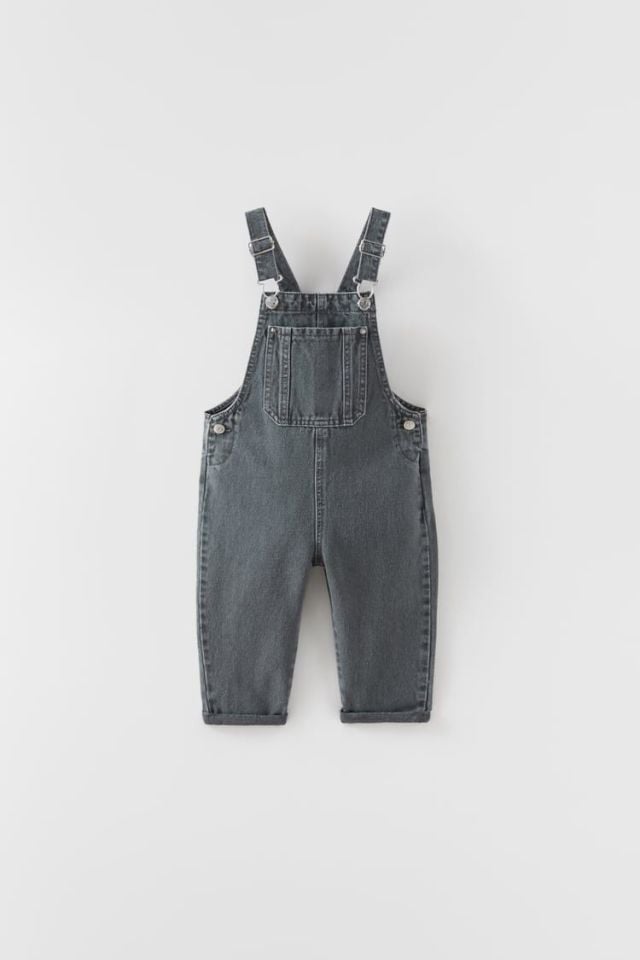 Unisex Siyah Kot Salopet